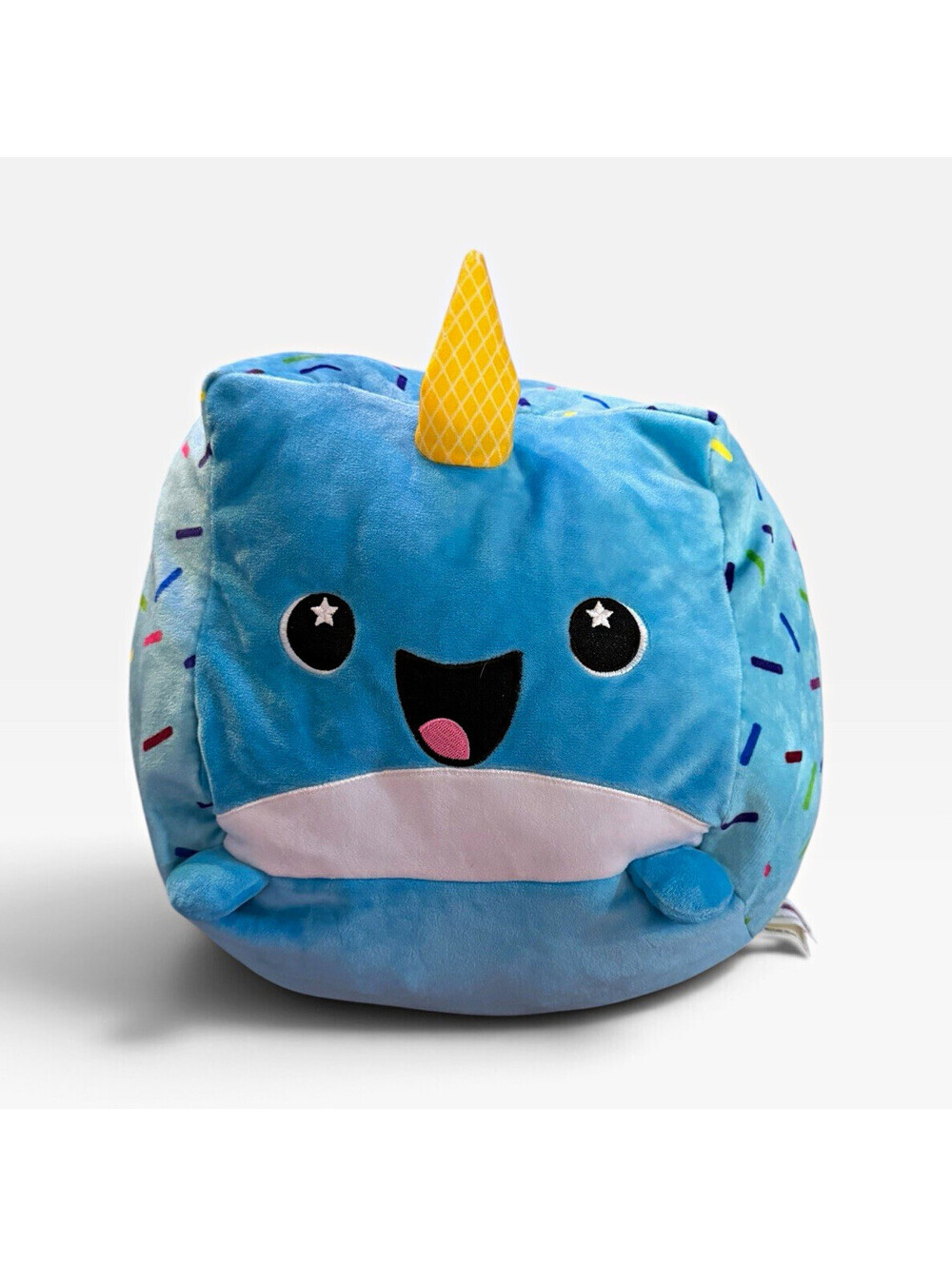 Moosh-Moosh Narwhal Plush Stuffed Animal Small 6-14 in Blue Yellow Washable 2017
